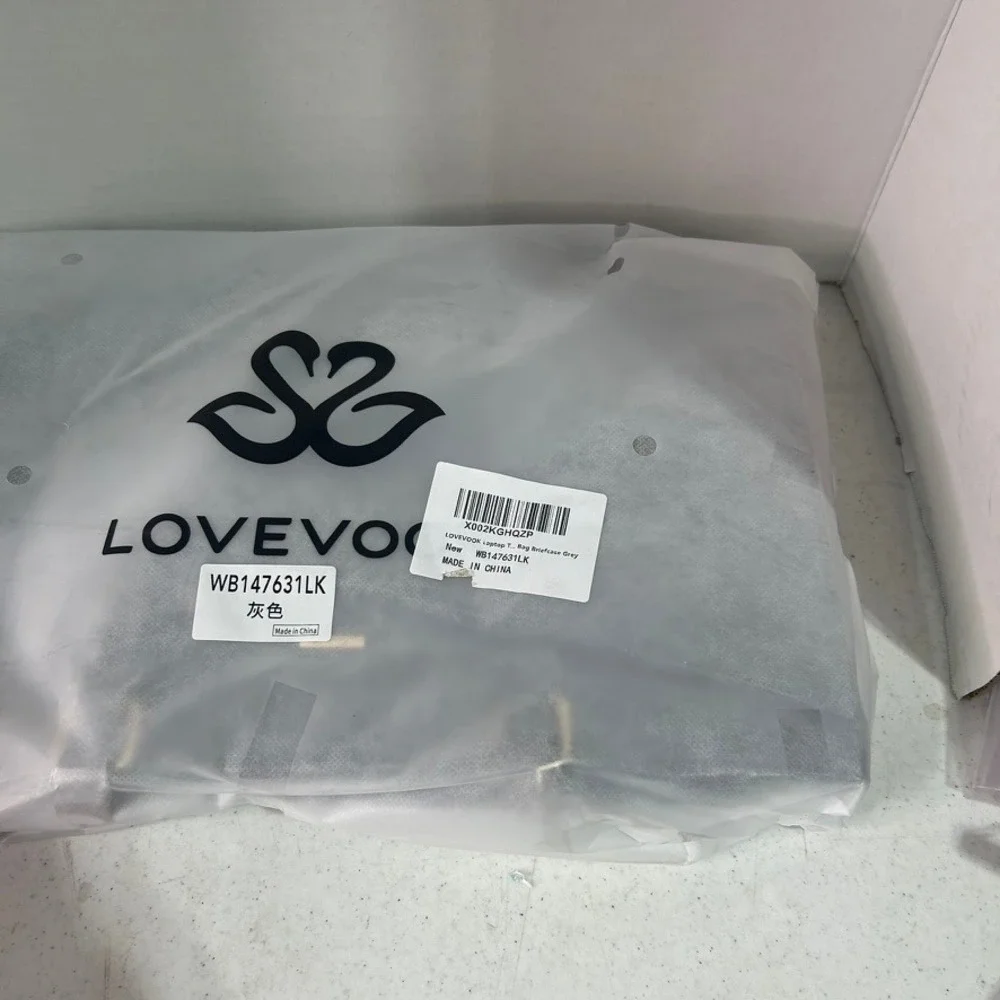 LOVEVOOK Laptop Tote Bag Briefcase Grey Professional Work Bag WB147631LK